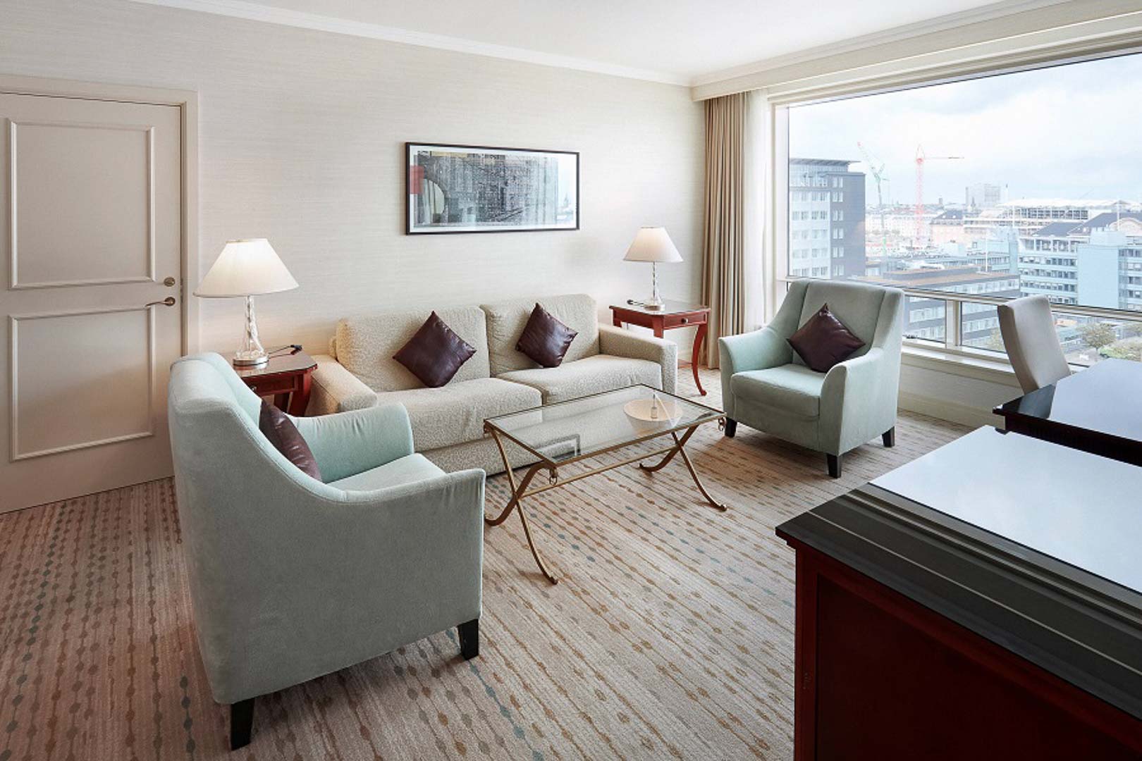 Example of a Suite, Marriott Hotel fitout and furniture, Brussels, Belgium