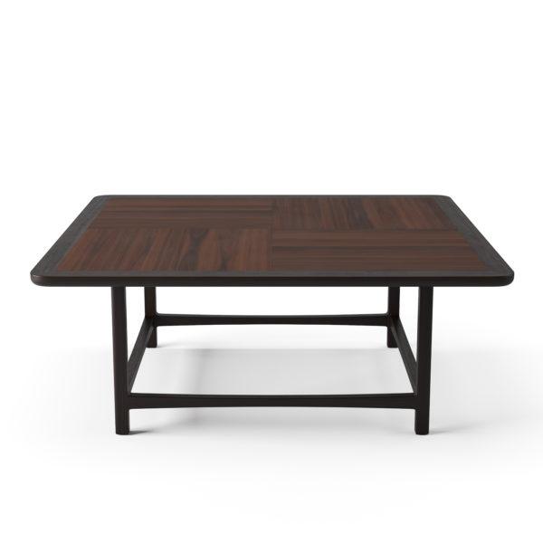 Verona Coffee table, solid dark walnut frame